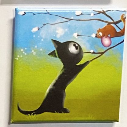 Quadratischer Magnet „Frühlingsfreunde“