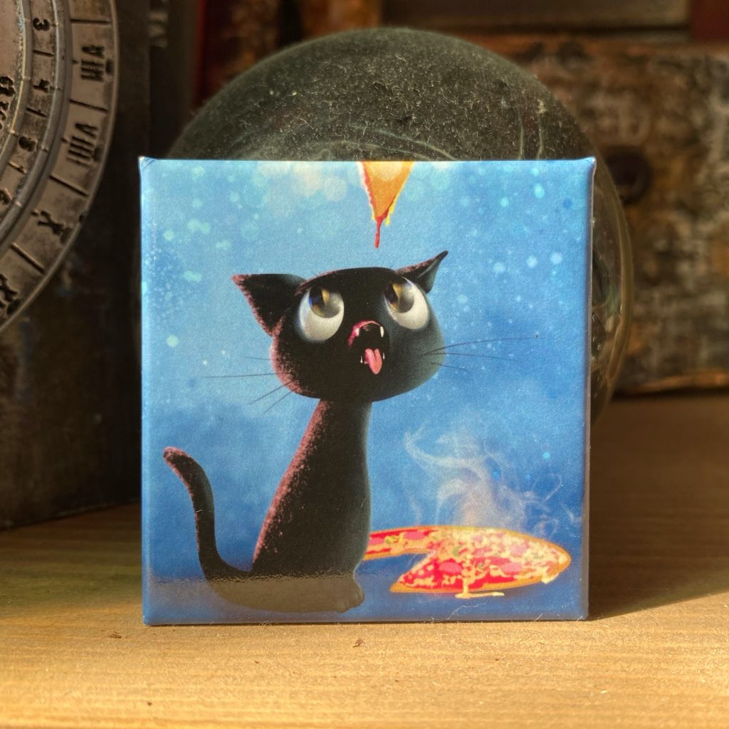 Quadratischer Magnet „Pizzaaa!!!“
