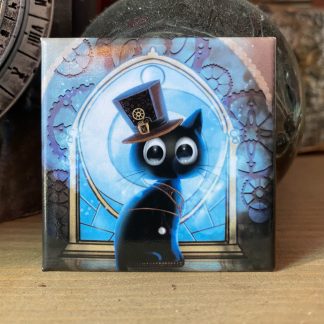 Quadratischer Magnet „Steampunk”