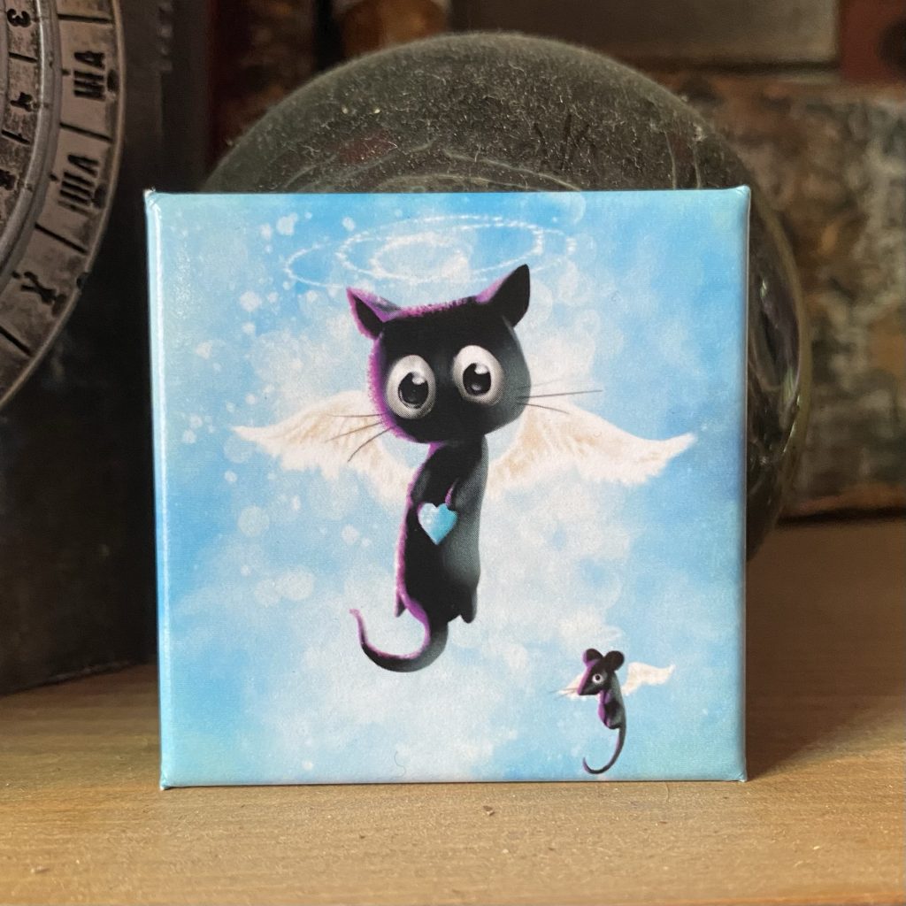 Quadratischer Magnet „Schutzkatze“