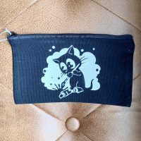 Stiftetasche schwarz „Malende Katze“