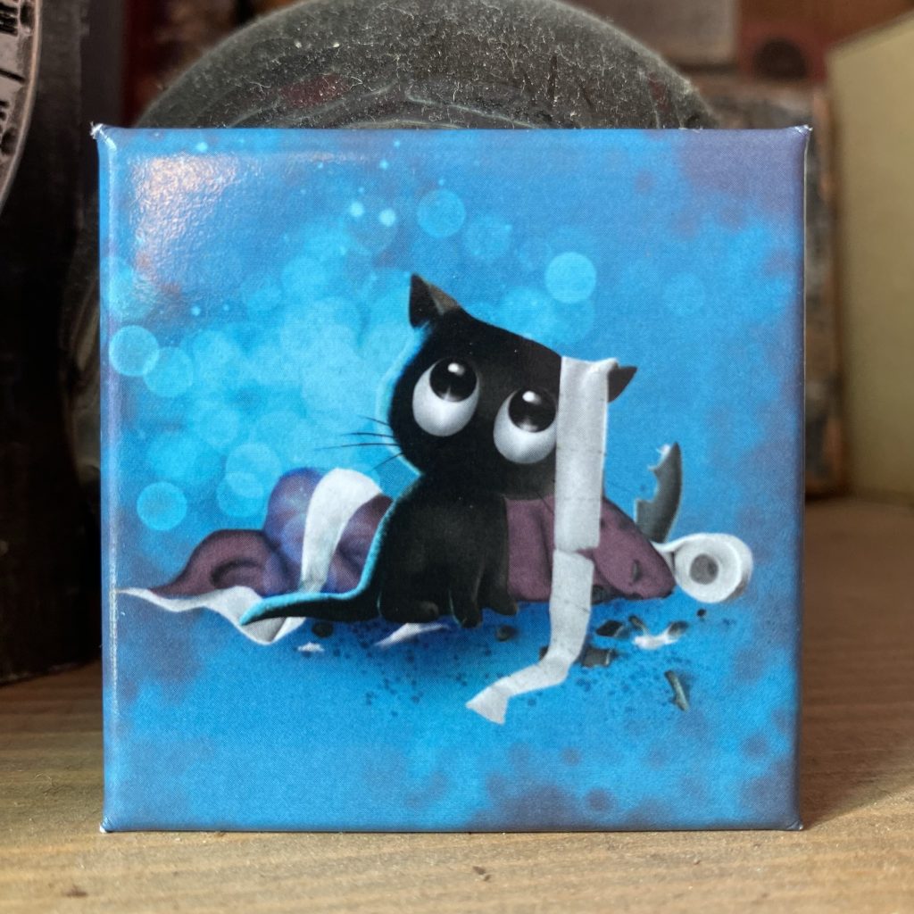 Quadratischer Magnet „Bad Cat”