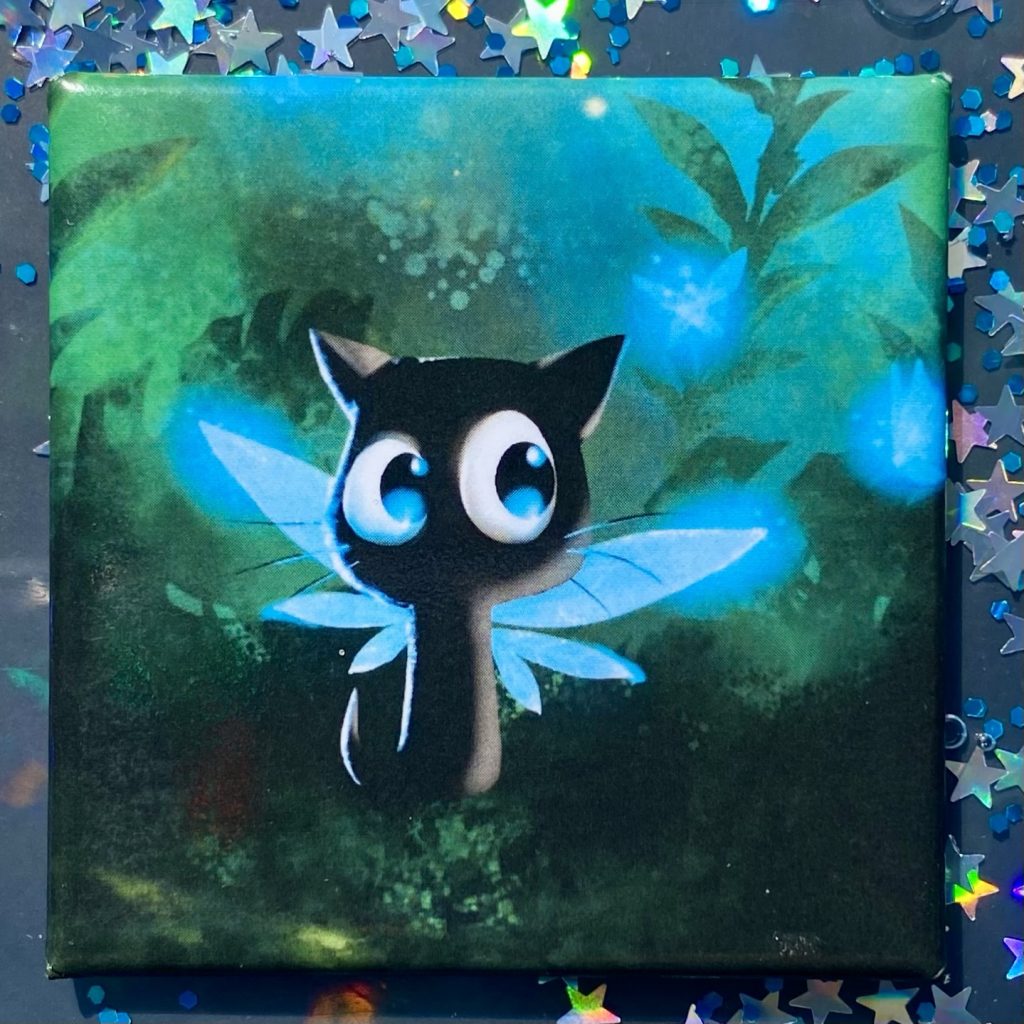 Quadratischer Magnet „Feenkatze”