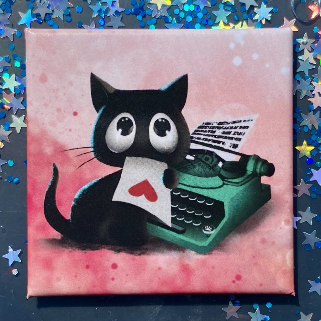 Quadratischer Magnet „Liebesbrief”