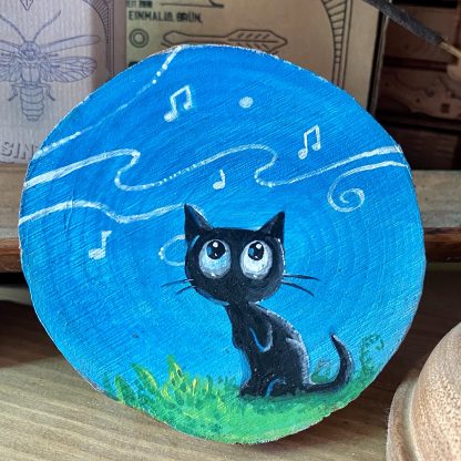 Holzscheibe handbemalt „Musik des Windes ” – Bild 3
