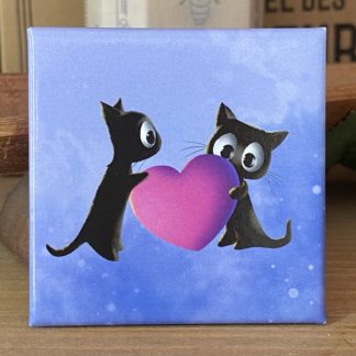 Quadratischer Magnet „Danke"