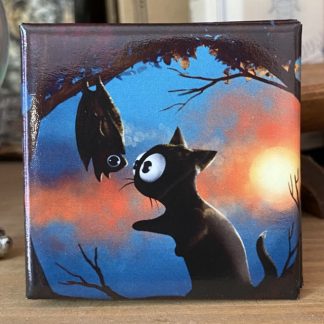 Quadratischer Magnet „Fledermaus"