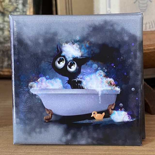 Quadratischer Magnet „Badewanne"