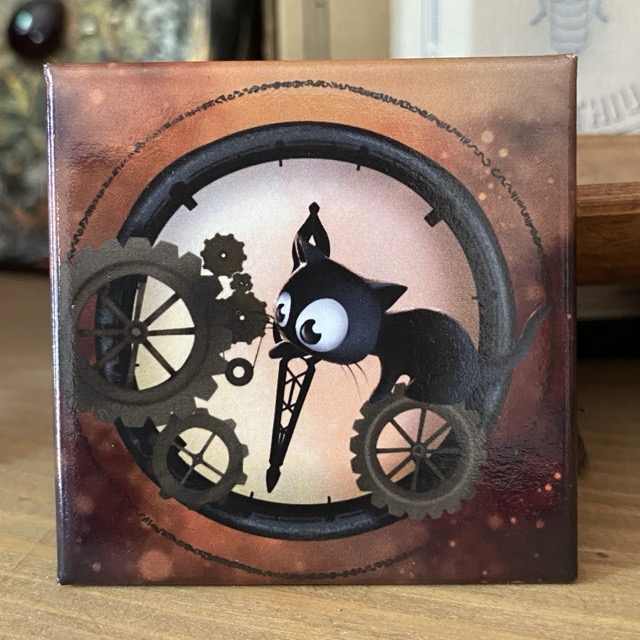 Quadratischer Magnet „Wie ein Uhrwerk"