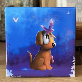Quadratischer Magnet „wuff wer bist du denn?"