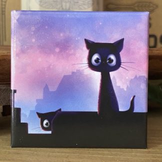 Quadratischer Magnet „Über den Dächern"