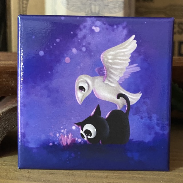 Quadratischer Magnet „Glitzersteine"