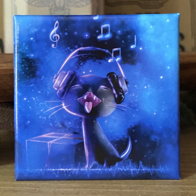 Quadratischer Magnet „Katzenmusik"