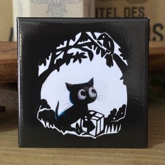 Quadratischer Magnet „Das Paket"